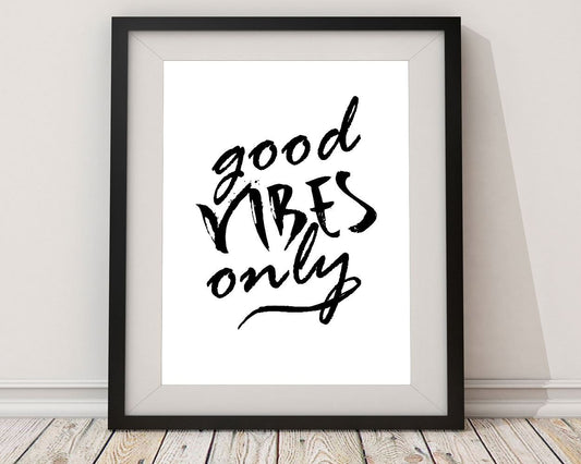 Wall Art Good Vibes Digital Print Good Vibes Poster Art Good Vibes Wall Art Print Good Vibes Minimalist Art Good Vibes Minimalist Print Good - Digital Download