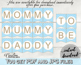 Little Lamb Blue Baby shower CHAIR BANNER boy blue printable theme printable with sheep, digital files, Jpg Pdf, instant download - fa001