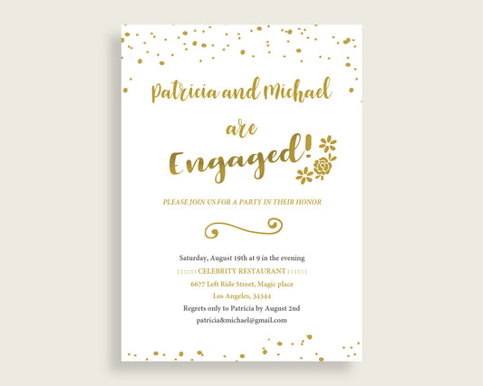 Engagement Invitation Bridal Shower Engagement Invitation Gold Bridal Shower Engagement Invitation Bridal Shower Gold Engagement G2ZNX