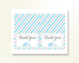 Thank You Card Baby Shower Thank You Card Elephant Baby Shower Thank You Card Blue Gray Baby Shower Elephant Thank You Card pdf jpg C0U64 - Digital Product