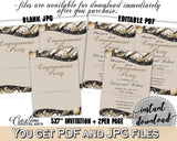 Engagement Party Invitation Editable in Seashells And Pearls Bridal Shower Brown And Beige Theme, bash invitation, party décor - 65924 - Digital Product