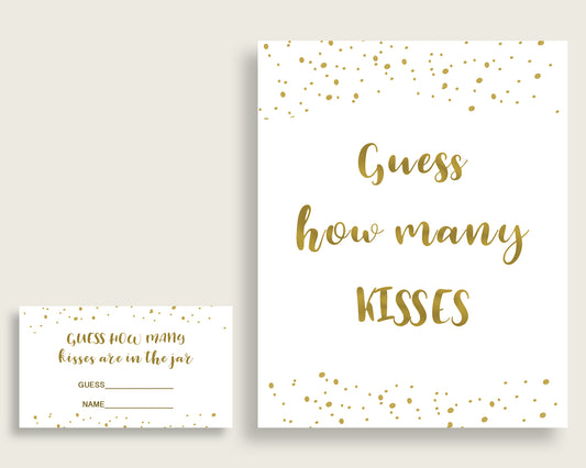 Kisses Guessing Game Bridal Shower Kisses Guessing Game Gold Bridal Shower Kisses Guessing Game Bridal Shower Gold Kisses Guessing G2ZNX