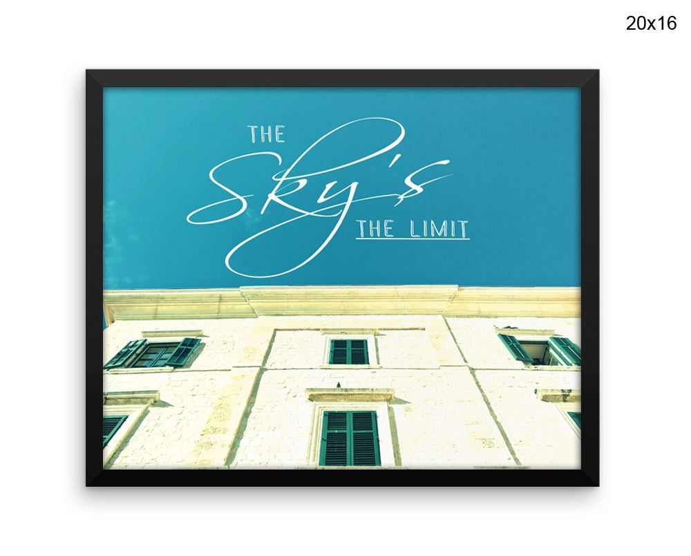 Sky Limit Print, Beautiful Wall Art with Frame and Canvas options available Photography Decor