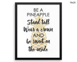 Pineapple Print, Beautiful Wall Art with Frame and Canvas options available Inspirational Decor