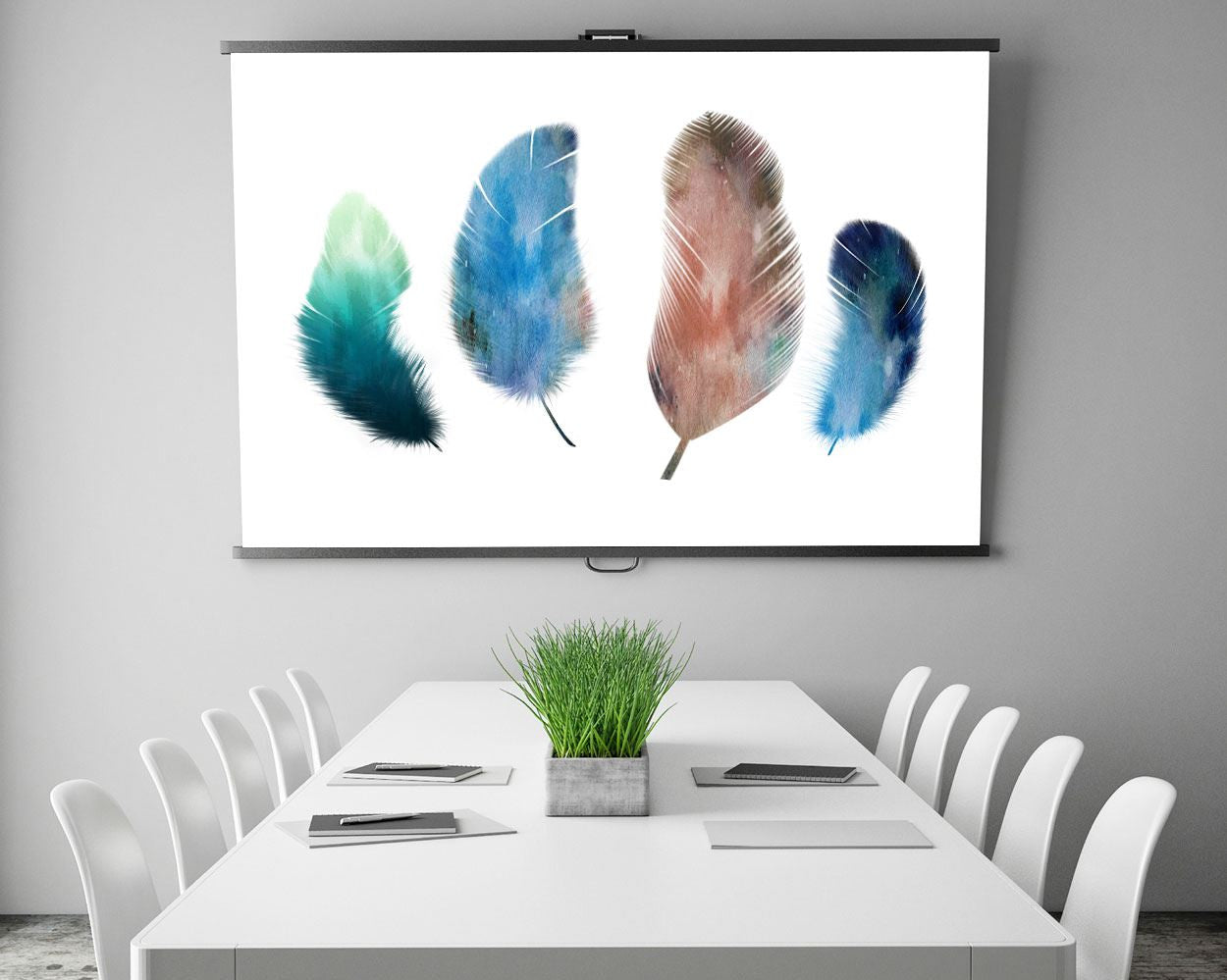 Feathers Prints Wall Art Watercolor Digital Download Feathers Living Room Art Watercolor Living Room Print Feathers Instant Download - Digital Download