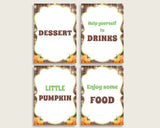 Table Signs Baby Shower Table Signs Autumn Baby Shower Table Signs Baby Shower Autumn Table Signs Brown Orange digital download 0QDR3 - Digital Product