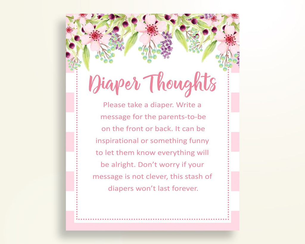 Diaper Thoughts Baby Shower Diaper Thoughts Pink Baby Shower Diaper Thoughts Baby Shower Flowers Diaper Thoughts Pink Green pdf jpg 5RQAG - Digital Product