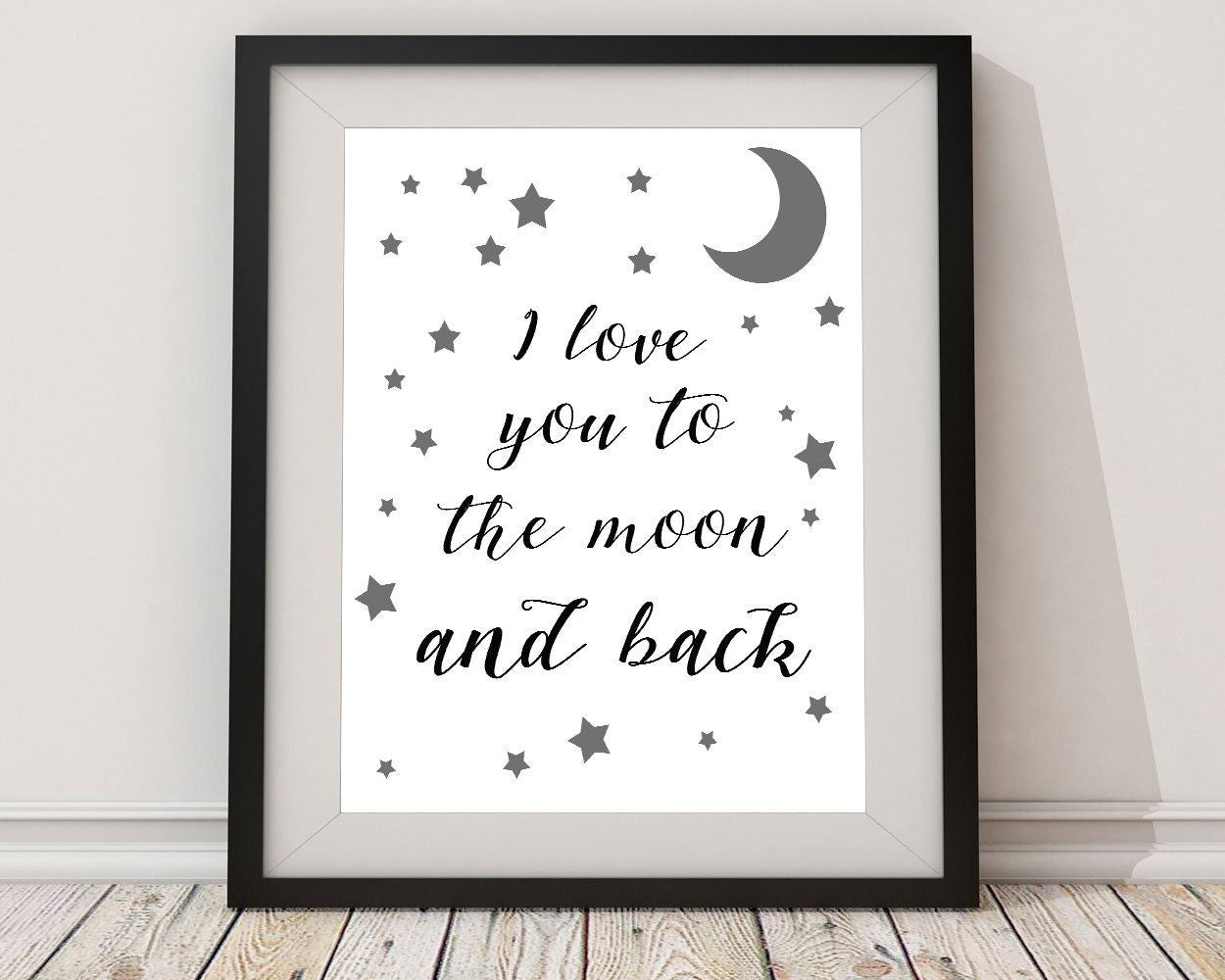 Wall Art I Love You To The Moon And Back Digital Print I Love You To The Moon And Back Poster Art I Love You To The Moon And Back Wall Art - Digital Download