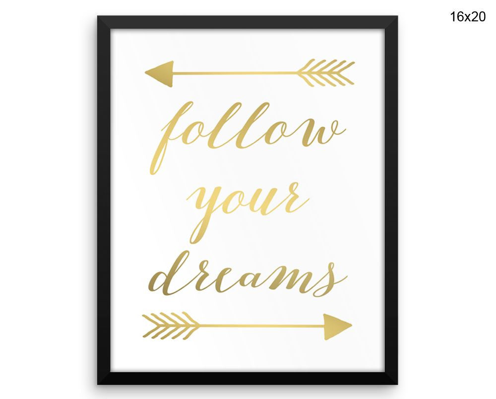 Gold Dreams Print, Beautiful Wall Art with Frame and Canvas options available Present Decor