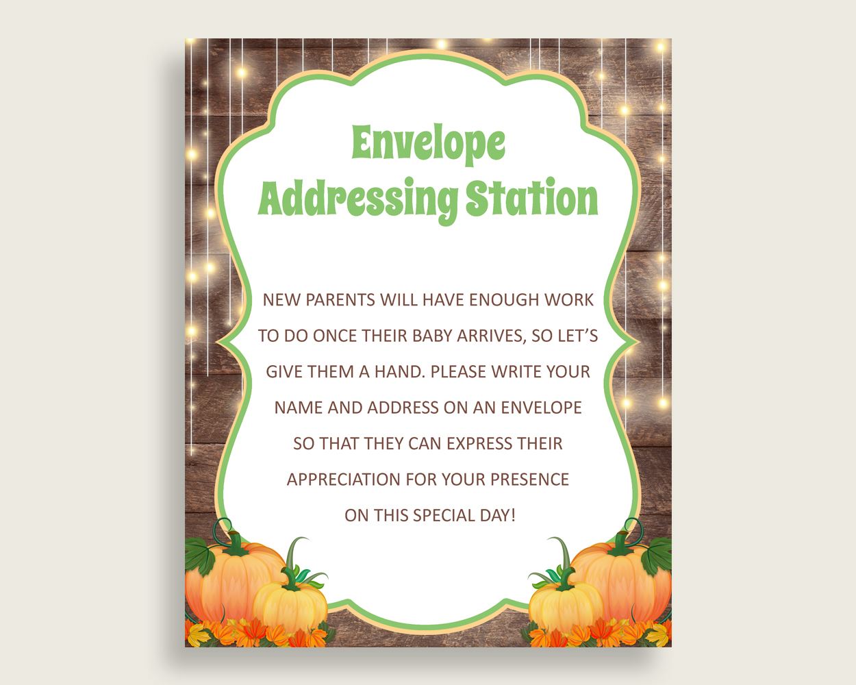 Envelope Addressing Baby Shower Envelope Addressing Autumn Baby Shower Envelope Addressing Baby Shower Autumn Envelope Addressing 0QDR3 - Digital Product