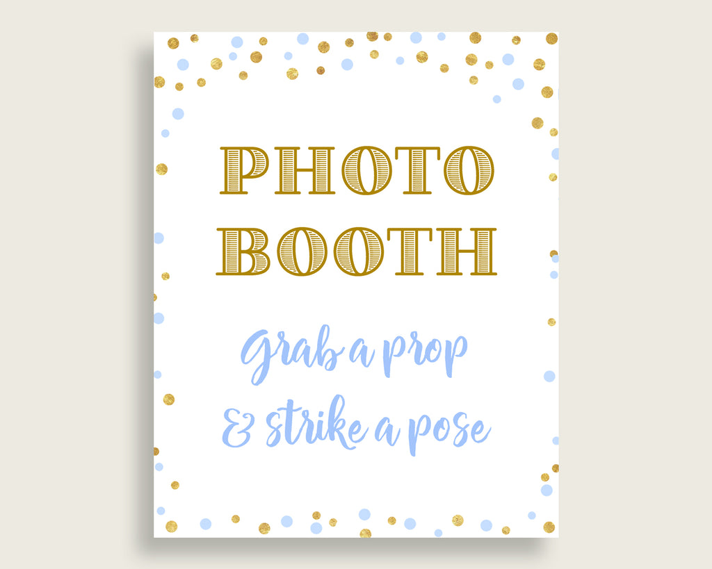 Photobooth Sign Baby Shower Photobooth Sign Confetti Baby Shower Photobooth Sign Blue Gold Baby Shower Confetti Photobooth Sign cb001