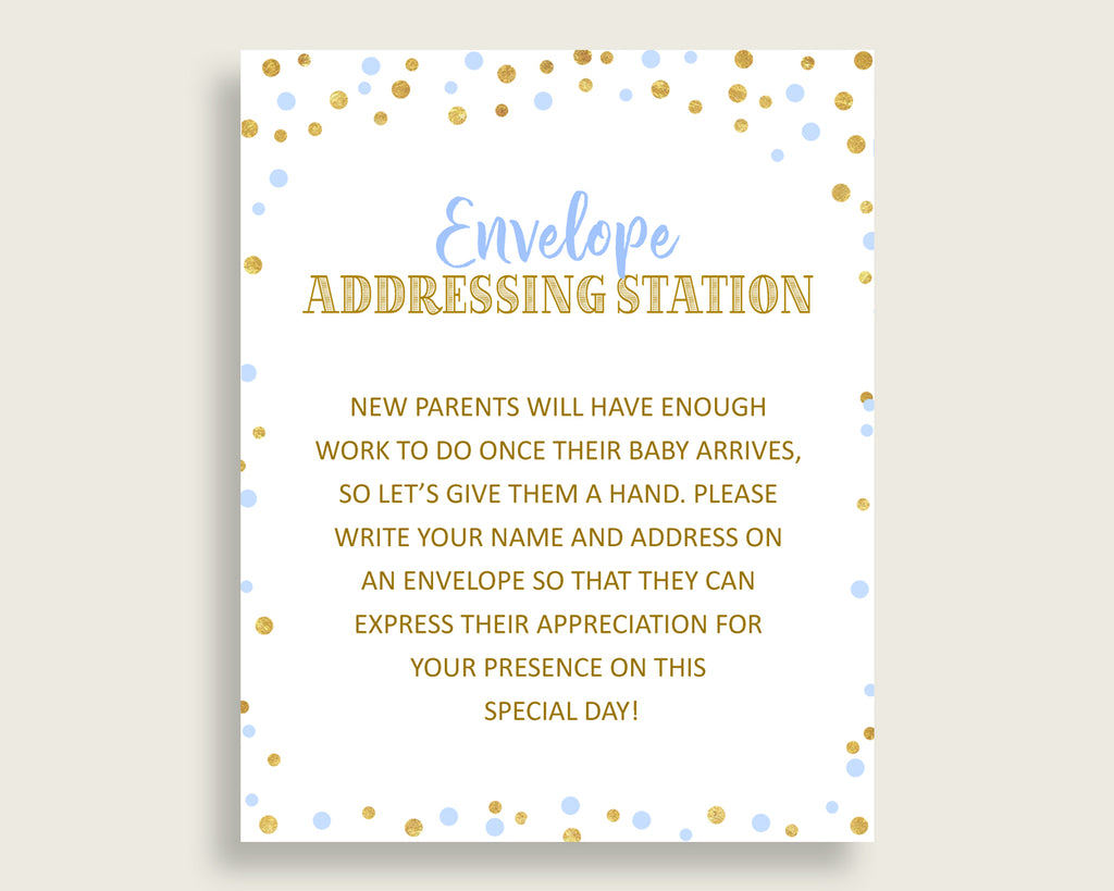 Envelope Addressing Baby Shower Envelope Addressing Confetti Baby Shower Envelope Addressing Blue Gold Baby Shower Confetti Envelope cb001