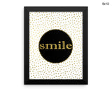 Smile Confetti Print, Beautiful Wall Art with Frame and Canvas options available  Decor