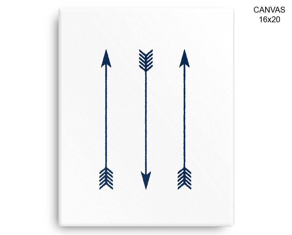 Navy Arrows Print, Beautiful Wall Art with Frame and Canvas options available  Decor