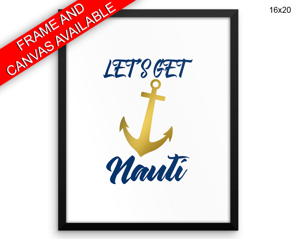 Nautical Anchor Print, Beautiful Wall Art with Frame and Canvas options available Bar Decor