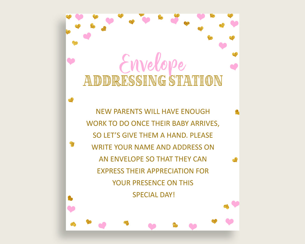 Envelope Addressing Baby Shower Envelope Addressing Hearts Baby Shower Envelope Addressing Baby Shower Hearts Envelope Addressing Pink bsh01