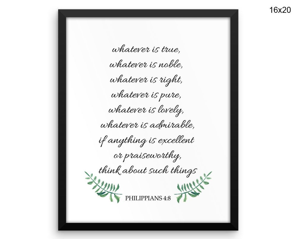 Philippians Print, Beautiful Wall Art with Frame and Canvas options available Holy Decor