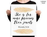 Precious Proverbs Print, Beautiful Wall Art with Frame and Canvas options available Bible Decor
