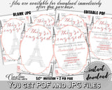 Paris Bridal Shower Engaged Invitation Editable in Pink And Gray, they're engaged, grey eiffel tower, party planning, party stuff - NJAL9 - Digital Product