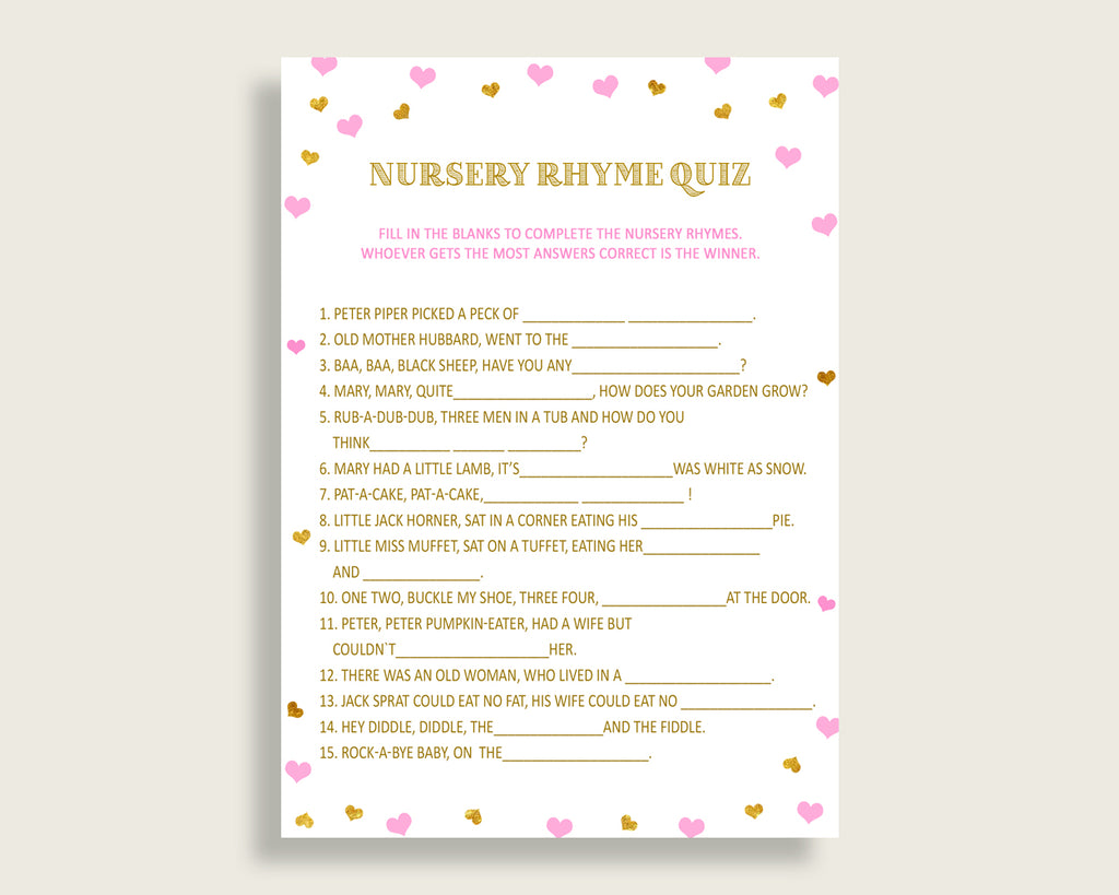 Nursery Rhyme Quiz Baby Shower Nursery Rhyme Quiz Hearts Baby Shower Nursery Rhyme Quiz Baby Shower Hearts Nursery Rhyme Quiz Pink bsh01